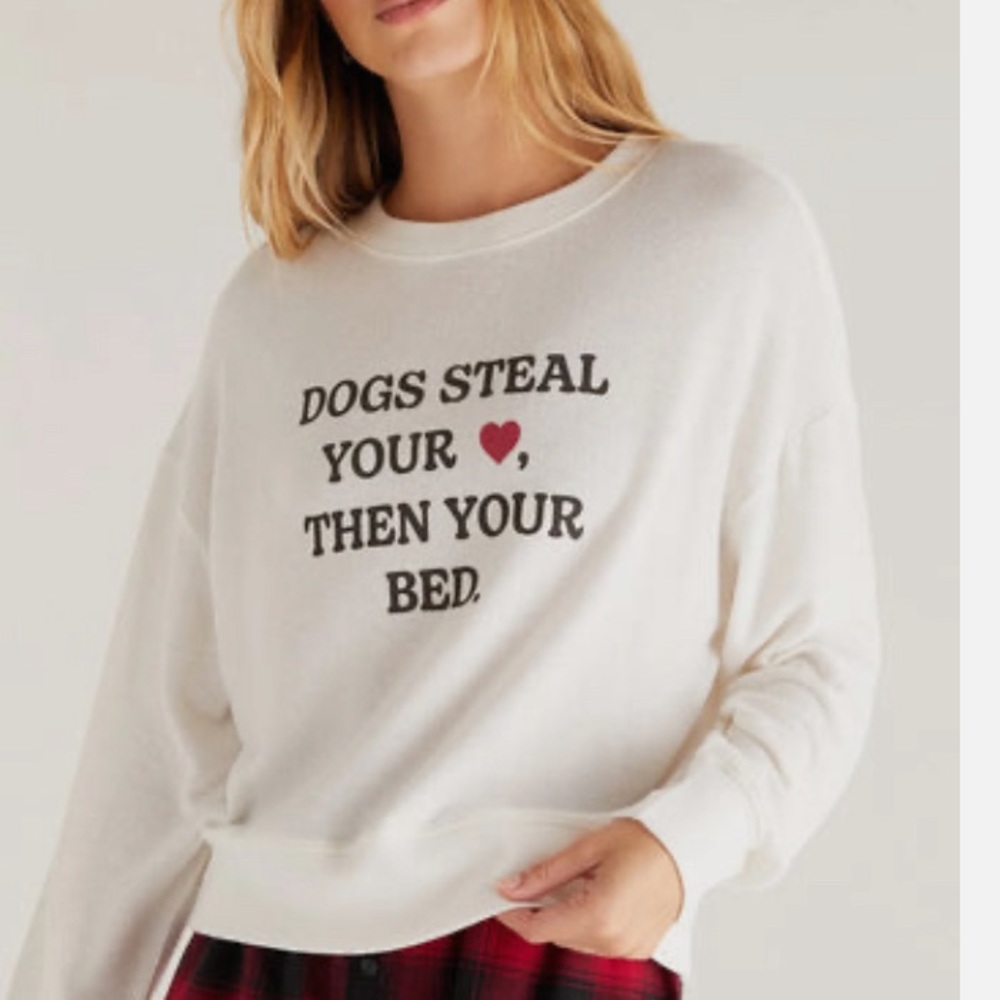 Z SUPPLY ELLE DOGS LONG SLEEVE TOP SM